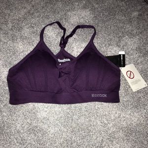 Purple Reebok ladies sport bra